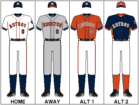 houston astros uniforms through the years
